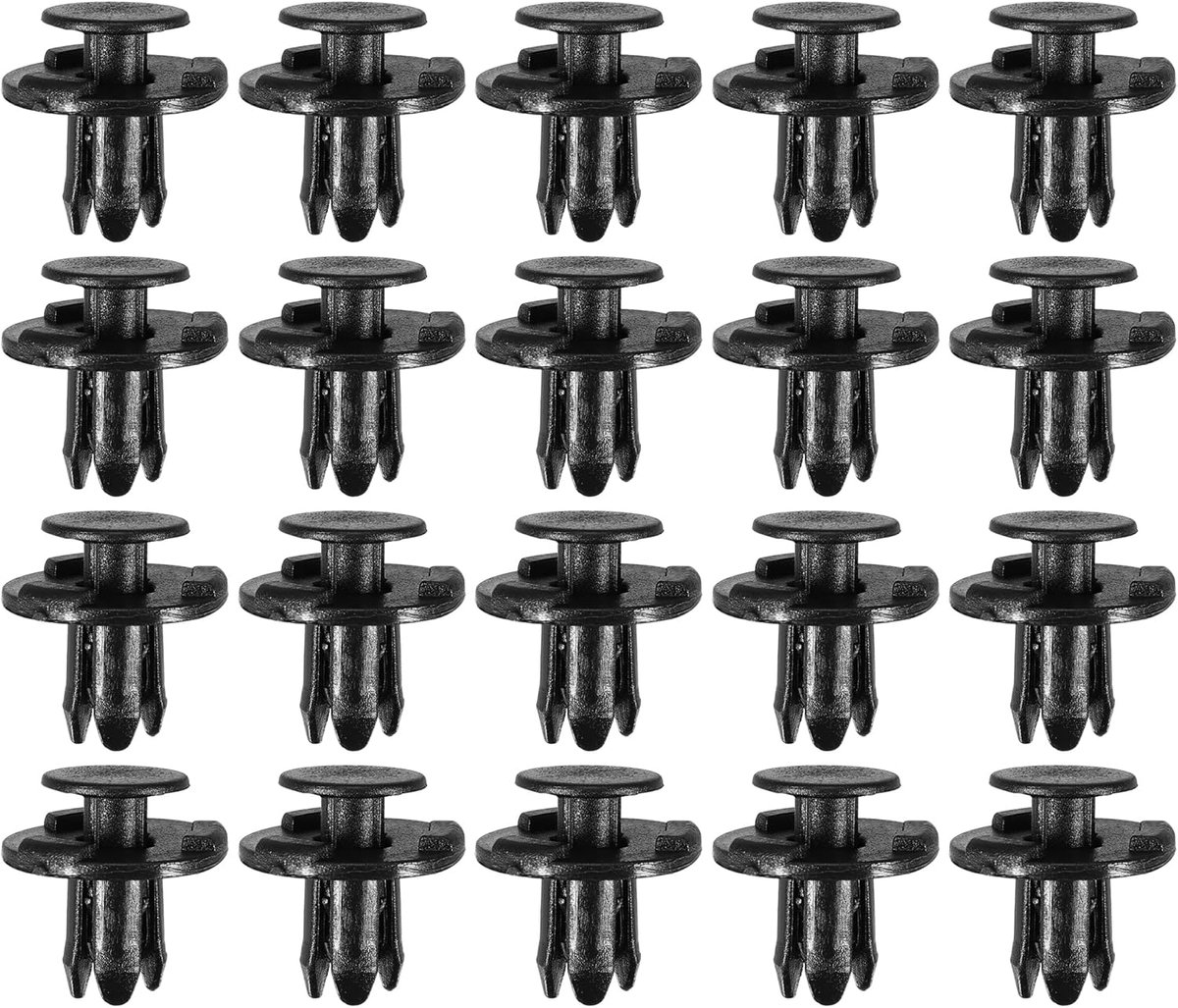 nr. 0155305323 - Kit klinknagels voor het bevestigen van bumpers binnen spatborddeur - voor Nissan Frontier 2005-2019 zwart kunststof - 20 stuks