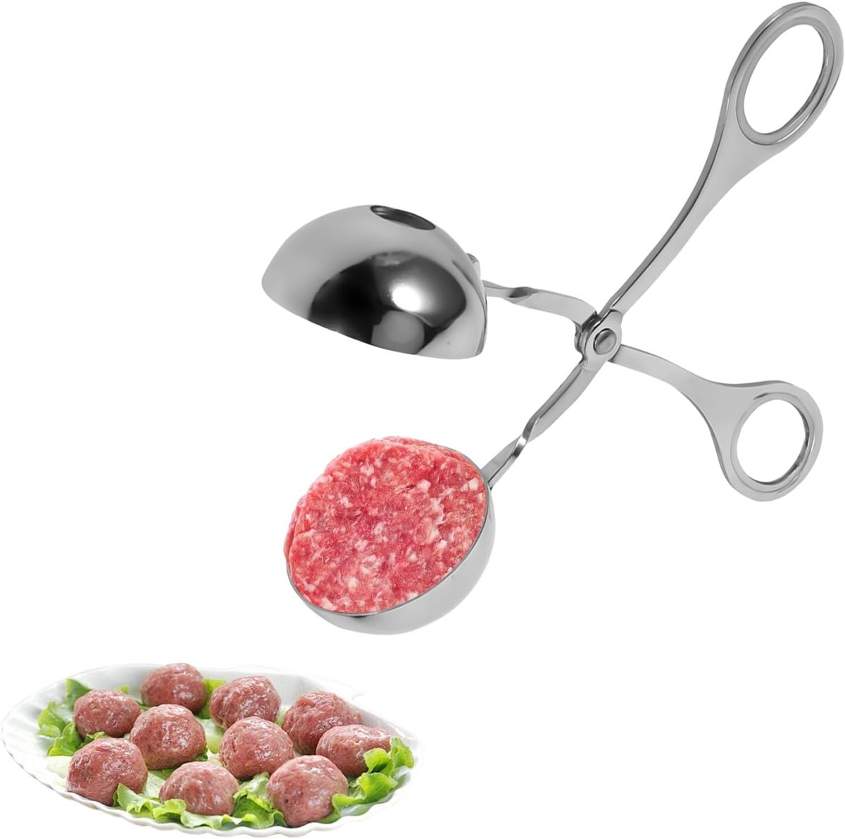 Scoop Ball Maker, Roestvrijstalen Vlees Baller Tang, Cake Pop Maker Gehaktbal Maker, Meloen Baller, Cookie Scoop voor Keuken Gereedschap