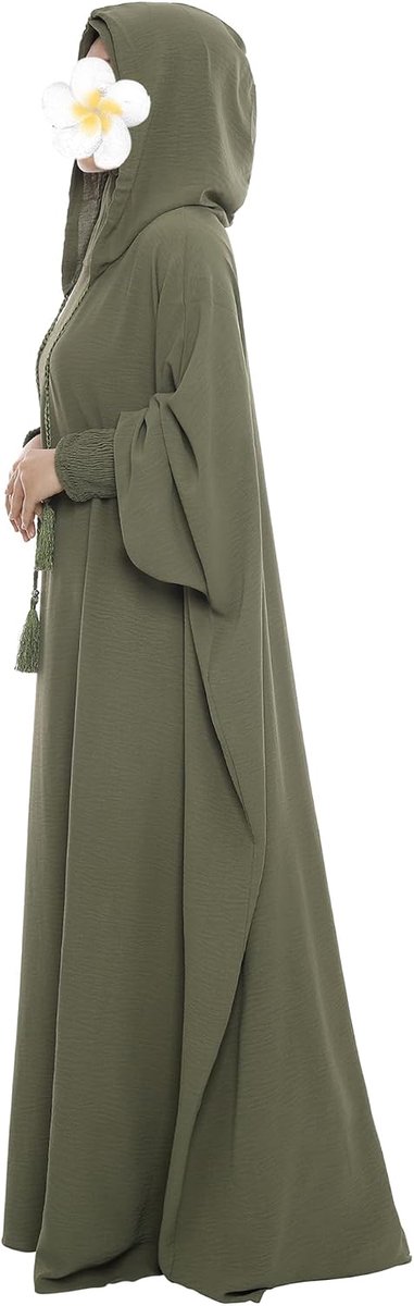 moslim gebedsjurk, solide, eendelige hoody, abaya-jurk voor vrouwen, lange maxi-jurk, islamitische Dubai Jilbab, eenheidsmaat