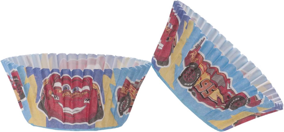 dekora - Cars Lightning McQueen cupcake-capsule om er een echte kampioen van te maken - 25 stuks, rood (339267)