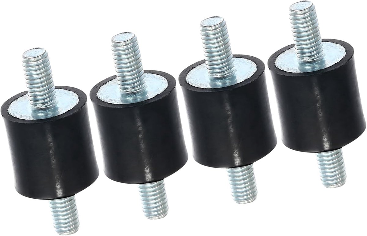 ABSOPRO 4 stuks M5 Anti Vibratie Rubber Isolator Beugel 15x15mm voor Auto Motoren Vervanging Item