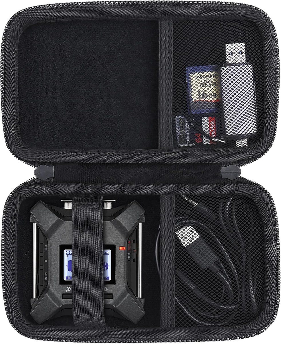 co2CREA Hard Storage Carry Travel Case voor Zoom Recorder (alleen hoes, zonder recorder), Zwart, case for Zoom F3, Voor Zoom F3