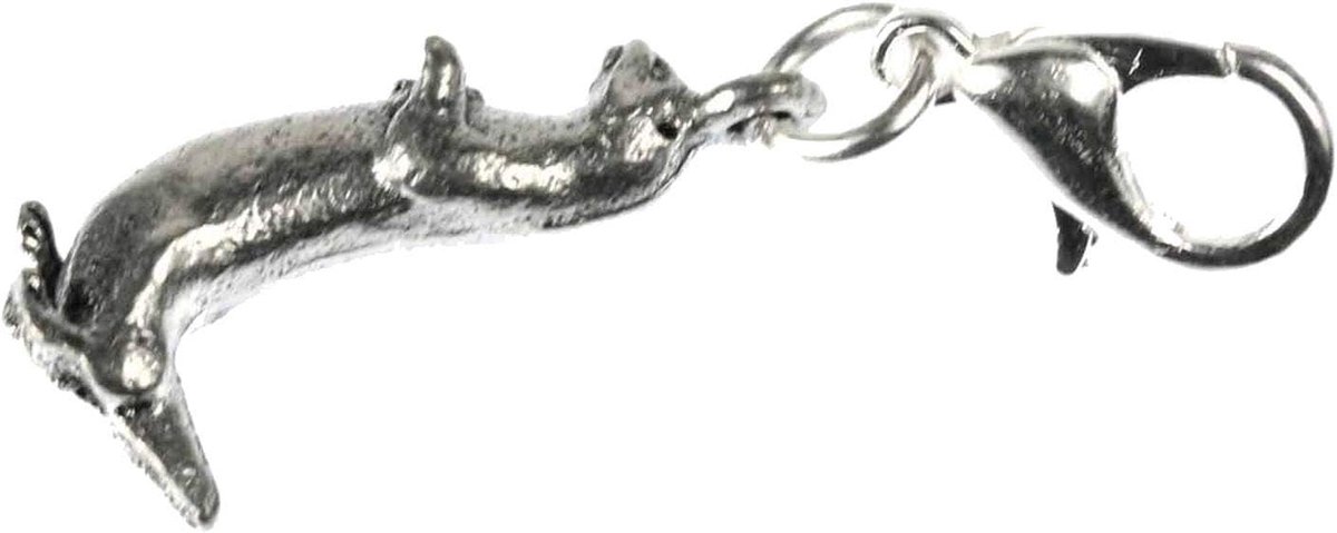 Otter Fischotter zeeotter charm rivier zilver - handgemaakte modesieraden I kettinghanger verzilverd - bedelhanger bedelarmband - hanger voor armband