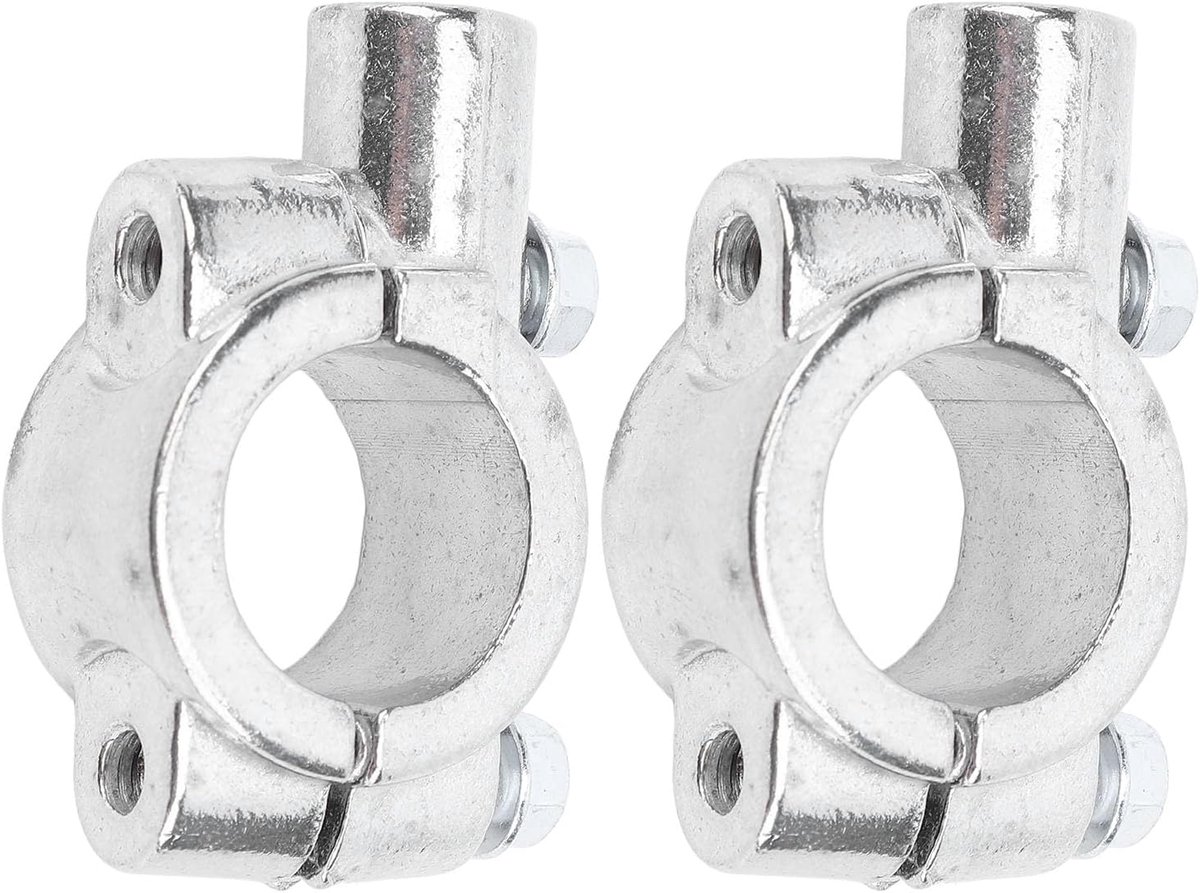 Spiegel Mount Klem 2 Stuks Motorfiets Stuur Spiegel Mount 22mm Draad Houder Klem Adapter voor Motorfietsen Atv Scooter (Zilver M8)