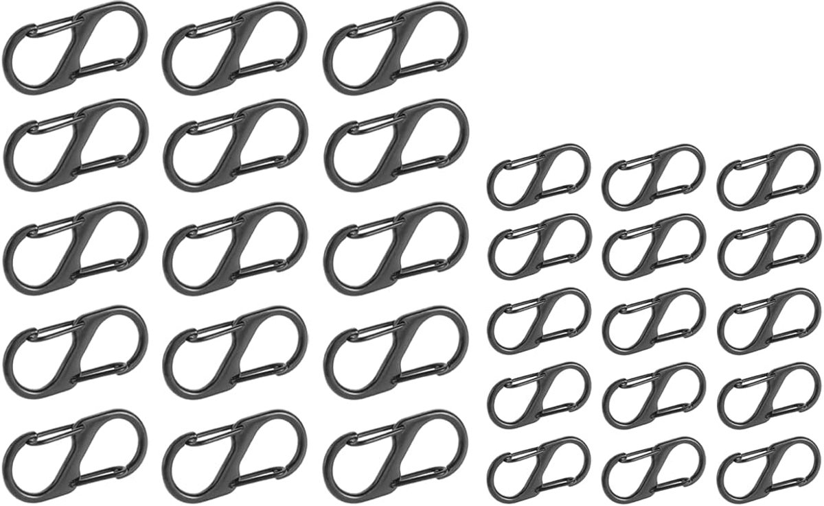 30 stuks mini-karabijnhaken, gesp, veer, rugzak, sluitingen, veer, karabijnhaak, klimmen, snappen, karabijnhaken, kleine Sf karabijnhaak, lente, snap, sleutelhanger, haken voor camping, outdoor