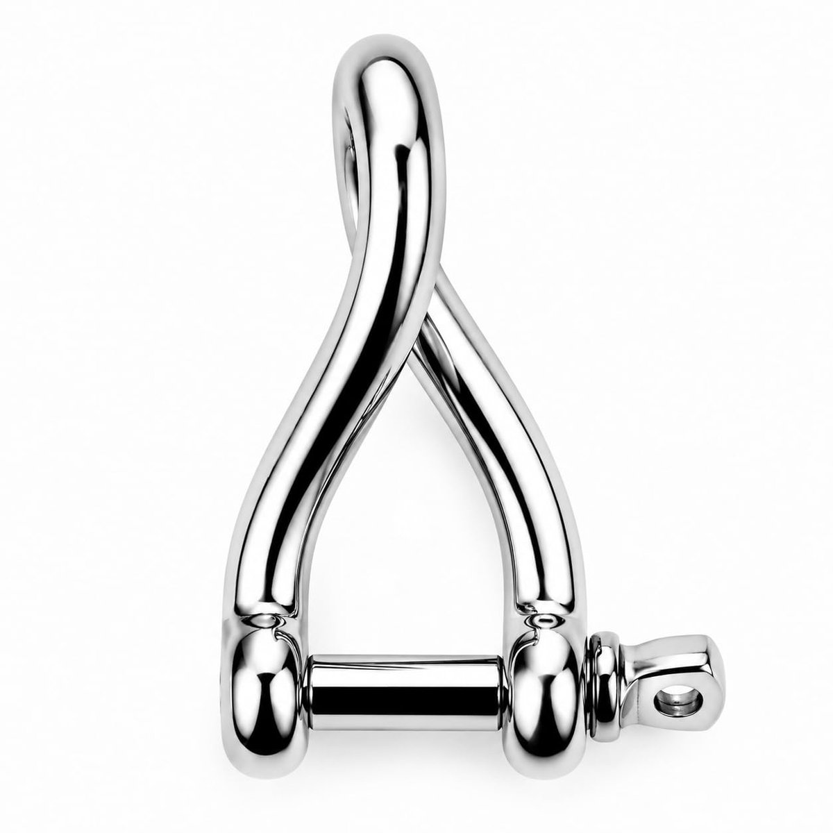 ronde shackle RVS A4 (AISI 316), 10 mm | Flexibel voor kettingen en lijnen, Maritieme sluiting, Corrosiebestendig, Set van 2