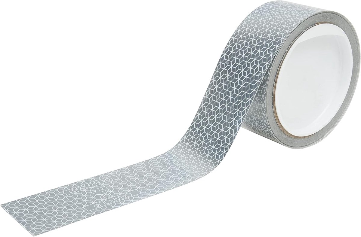 Reflecterende contourmarkering, 10 meter markering met opvallende kleur, transmissiemarkeringen op voertuigen - geschikt voor vrachtwagens en aanhangers - wit/doorlopend
