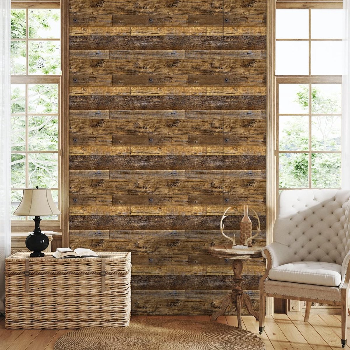 Behang Hout Meubel Folie Zelfklevend Folie Hout Behang 30cm X 200cm Bruin Vintage Strepen Folie Waterdicht Behang voor Meubelwanden Kasten Keukentafels
