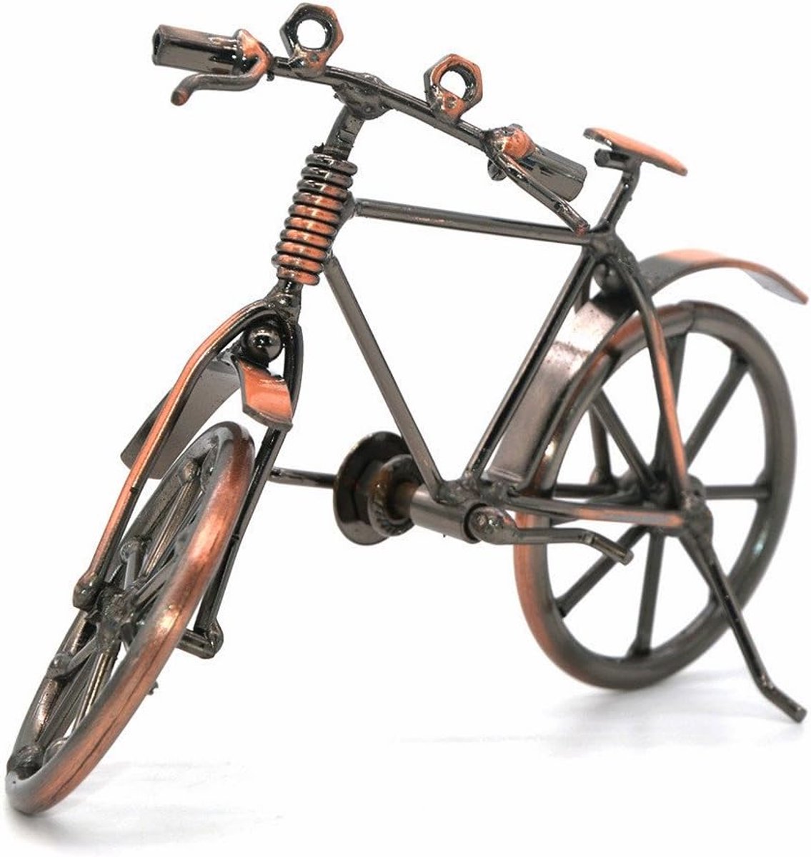 Retro Klassieke Handgemaakte Retro Motorfiets Sculptuur Unieke Metalen Decoratie voor Motorfietsliefhebbers, 19 x 6,5 x 12 (Fiets)