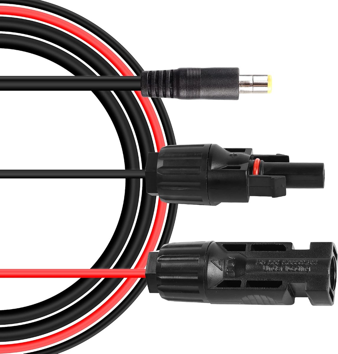 Solar Connector naar DC 6.5mmx3.0mm 16AWG Waterdichte Solar Mannelijke Vrouwelijke Connector naar DC 6.5mmx3.0mm Verlengkabel voor Outdoor Zonnepaneel, Outdoor Elektrische Apparatuur enz. (47.6Inch)