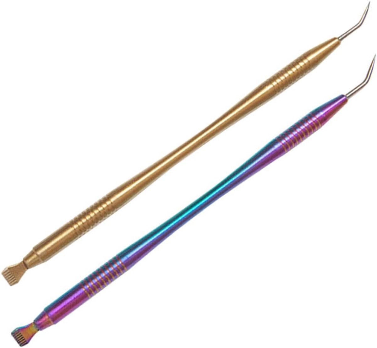 2 x kam voor het optillen van wimpers, roestvrijstalen borstel voor wimperscheiders en lifting, gereedschap voor wimperverlenging, opvallend