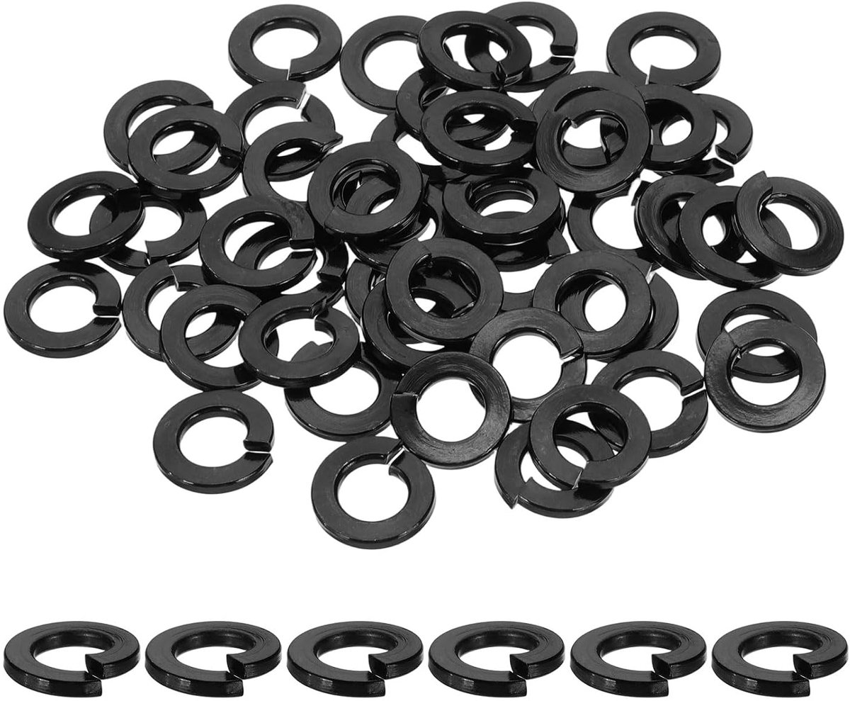 Zekeringring 5/16, veiligheidsringen van roestvrij staal 304, voor schroeven in de auto, bouwmachines, 50 stuks, zwart