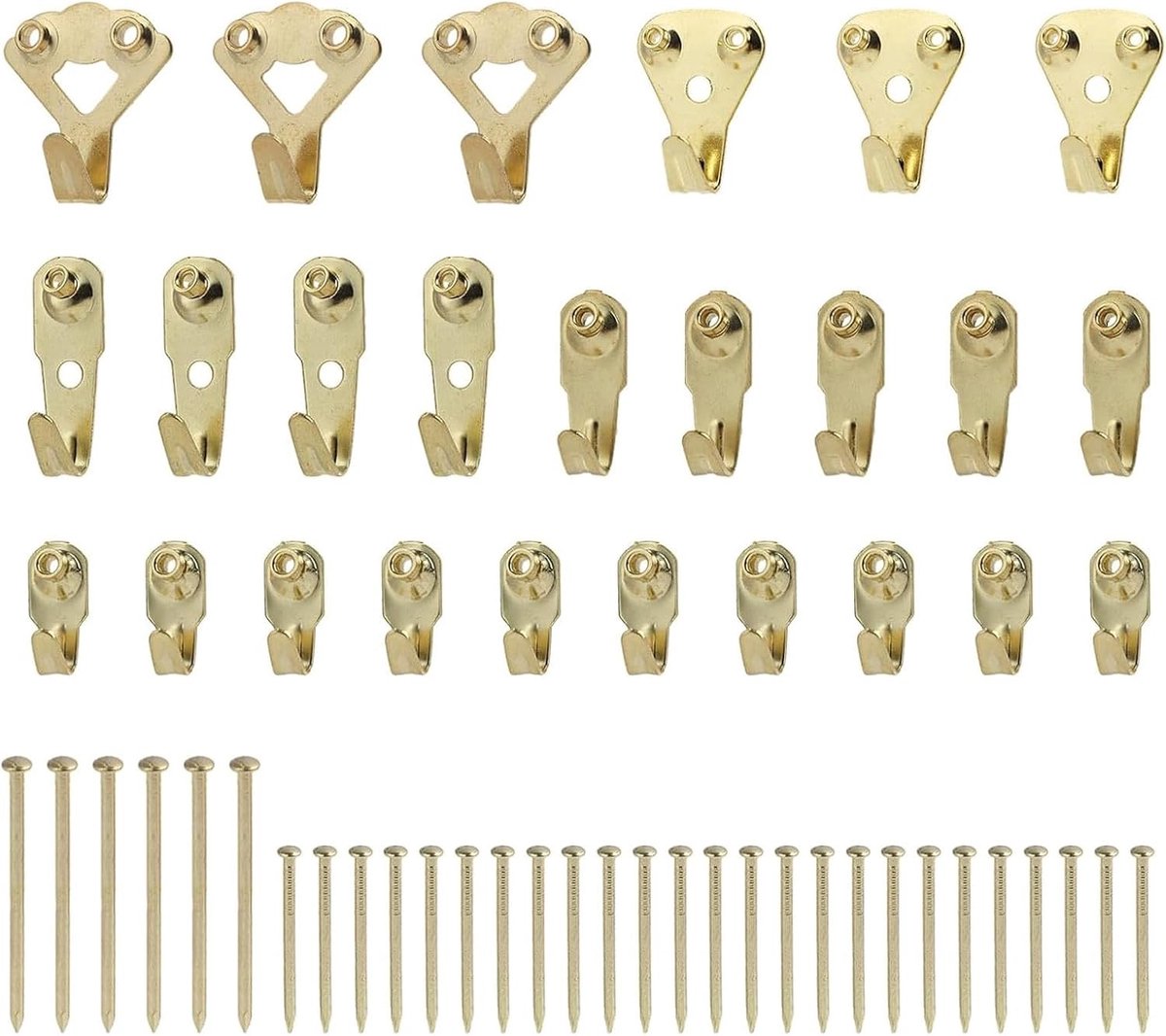 25 stuks schilderijhaken, zware schilderijhanger set, schilderijhaken frame hanger, schilderijhanger metaal, voor lijsten, schilderijen en decoraties, geschikt voor verschillende soorten muren