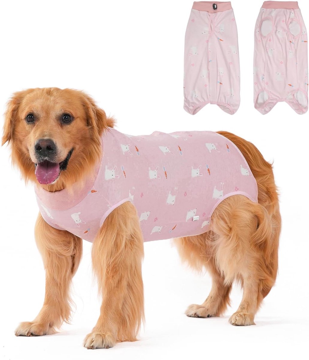 Herstelpak voor Honden, Body na Operaties Hond, Zachte Chirurgische Bodysuit, Vrouwelijk en Mannelijk, Wondbescherming Vest, Voorkomen Likken Ademend Pak, Alternatief voor Kegels