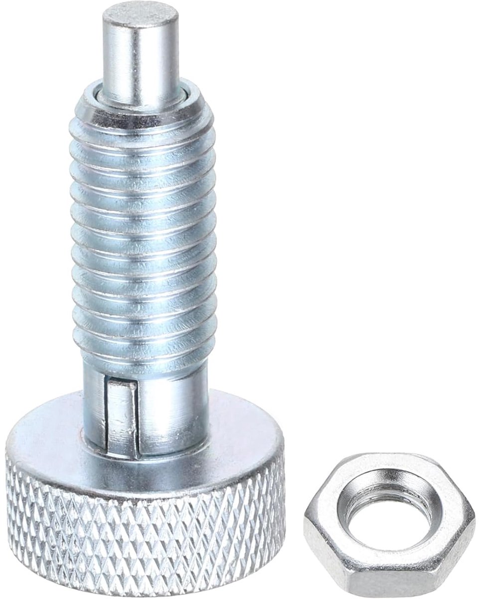 Veerbouten, M10 x 15, draadgrootte, diameter 3 mm, snelspanpennen, intrekbaar, koolstofstaal, vergrendeling, indexplunger voor industriële installaties
