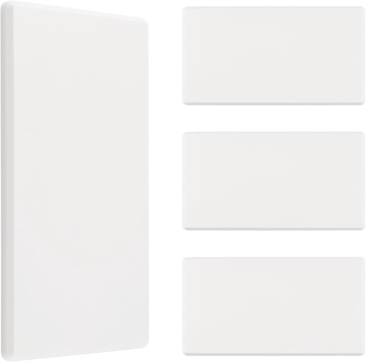 4 Stks Schroefloze Blanco Outlet Plaat, Witte Plastic Voorplaat Cover Schakelaar Outlet Elektrische Platen voor Lichtschakelaar, Receptacle