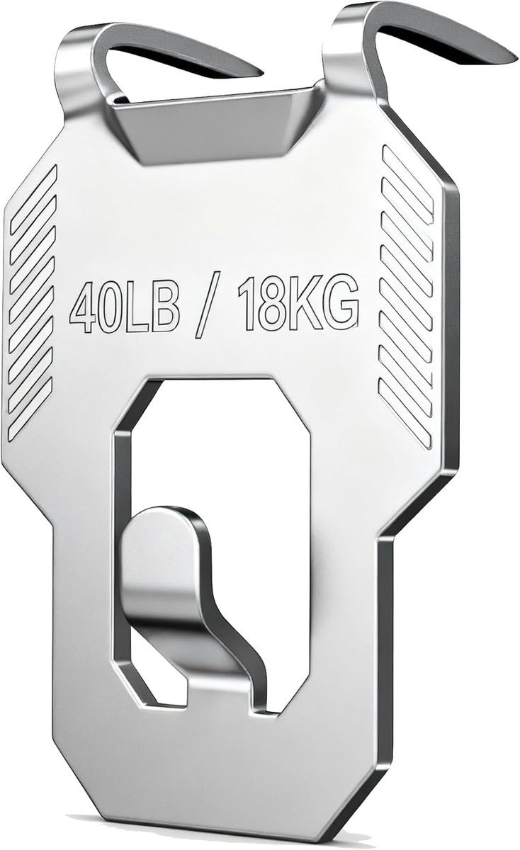 20 Stuks Gipsplaat Haken - Heavy Duty (18 kg) - Zonder Boren & Gereedschap - Schadevrij Ophangsysteem voor Schilderijen & Spiegels - RVS
