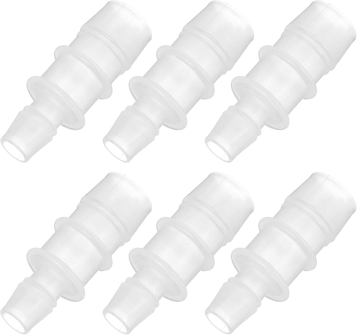 6 stuks kunststof slangaansluitingen, verloopstuk buisverbinder, buisadapter, Union Splicer, joint Kit voor lucht, gas, watersysteem, aquarium, slangpomp