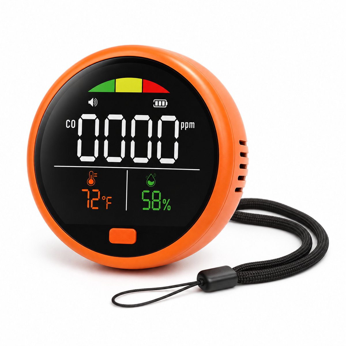 Koolmonoxidemelder EN 50291 – CO Melder met LCD Display, Temperatuur- en Luchtvochtigheidsmeter – 85 dB Alarm – USB-C Oplaadbaar