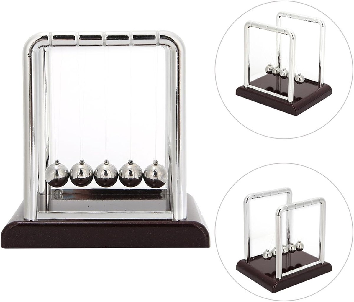 Newtons Cradle Balance Balls, Interessante Metalen Slingerspeelgoed, Coole Gadgets voor Thuisdecoratie, Educatieve Wetenschapstool, Ideaal met Natuurkundewaarde