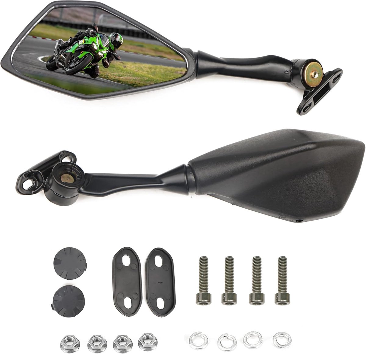 Spiegels 360 ° Draaibaar Motorbike Achteruitkijkspiegels Convexe Spiegels Voor ZX6R ZX-6R ZX636 Ninja 300 EX300 ABS 400 2018-2019 600 CBR 600RR 2003-2011CBR900