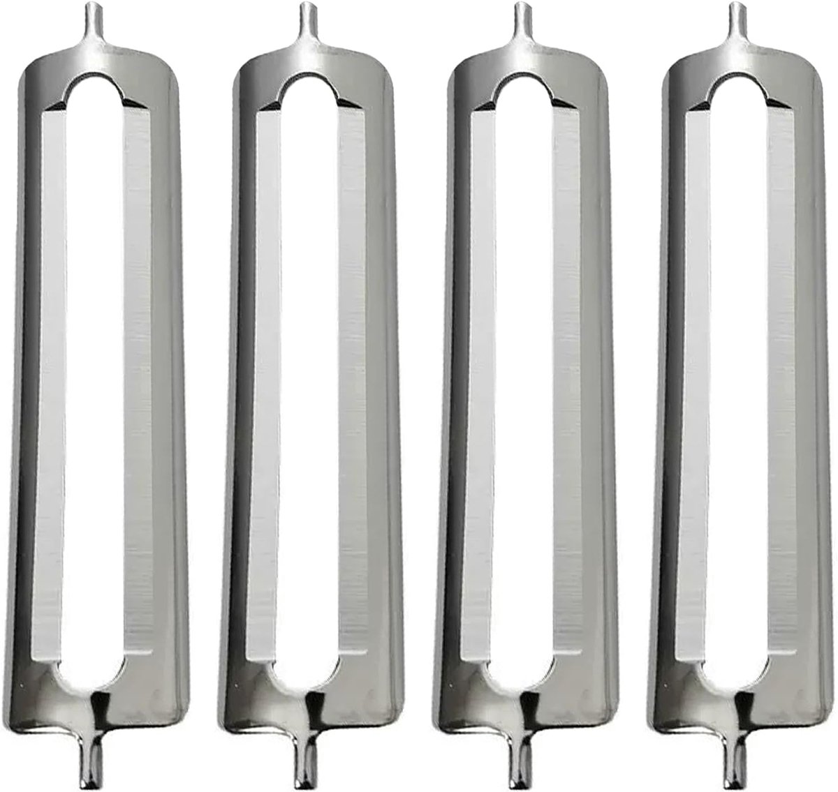 4 stuks reservemessen voor dunschiller, dunschiller van roestvrij staal, compatibel met vlakslijpen, turbo-dunschiller en professionele schiller, scherpe dubbele messen voor groente en kaas