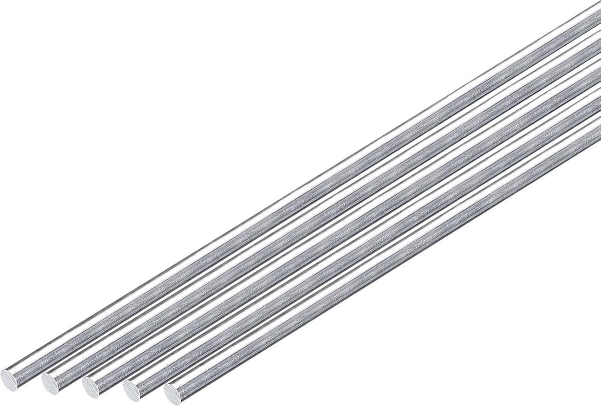Ronde aluminium staaf, 3 mm diameter, 305 mm lang, 6061 aluminium ronde staaf, massieve draaibank, barren voor industriële bouw, doe-het-zelf knutselwerk, 20 stuks