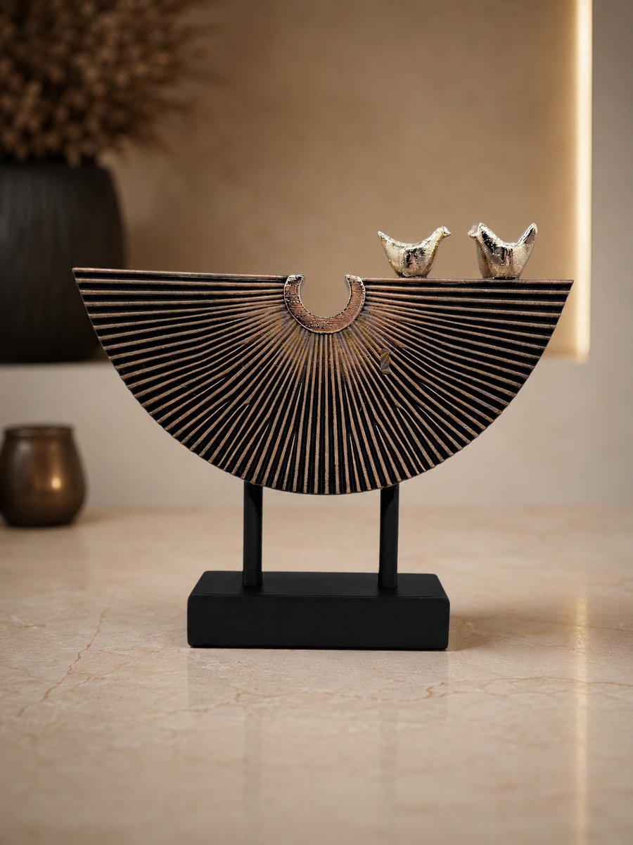 Luxury Layerzz Sunrise Birds - Decoratief beeld Goud & Brons - 3D geprint - luxe interieurdecoratie