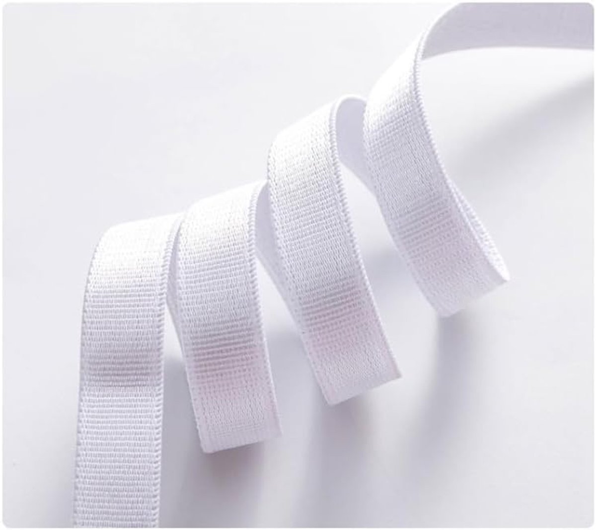 Elastische bh-bandjes, elastiek, satijn, elastiek, trim, dunne elastische band, 4 maten, voor doe-het-zelf handwerk, knutselen, naaien, ondergoed, beha-bandjes, kledingriem, wit x 3,0 cm x