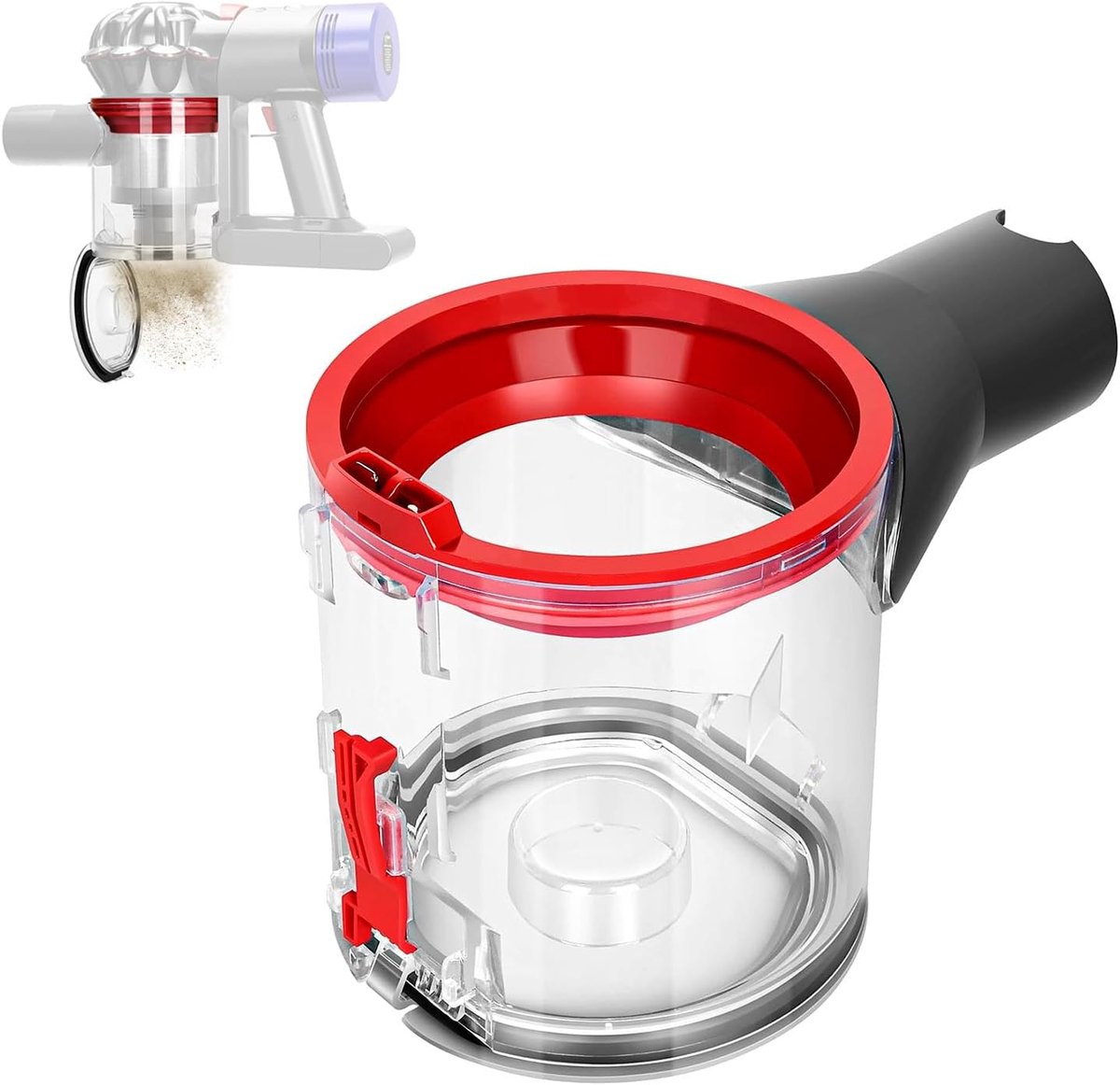 Stofverzamelbak voor Dyson stofzuigers, Stofverzamelbak voor Dyson V7 / V8 accessoires, Stofzuigeremmer voor Dyson stofzuiger onderdelen
