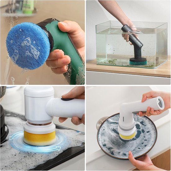 20 stuks opzetstukken voor Bosch universele borstel, accu-reinigingsborstelpad, compatibel met Bosch Home/Garden 6033 reinigingsborstel, 4 keukenpad, 4 schuimpad, 4 microvezelpads, 4 hoogwaardige pads — afbeelding 5