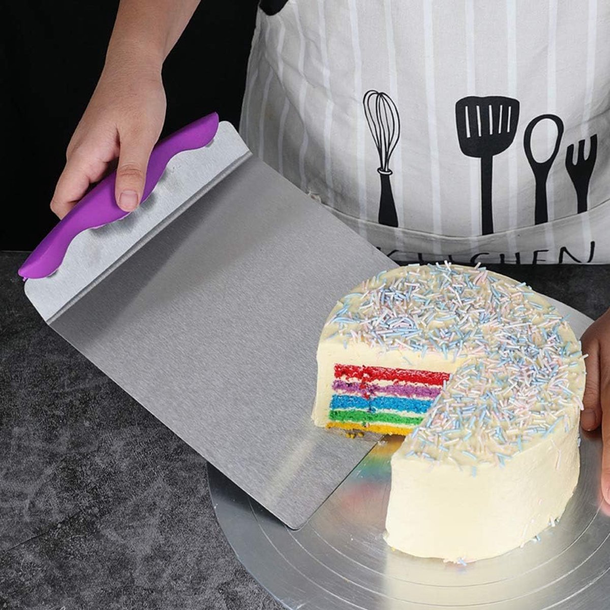 Cake Stand, Cake Transfer Tool, Cake Schop, Cake Lifter Transfer, Cake Lifter 12 Inch, Cake Lifter, 430 Roestvrij Staal Cake Transfer Schop Veiligheid Cake Transfer Tool