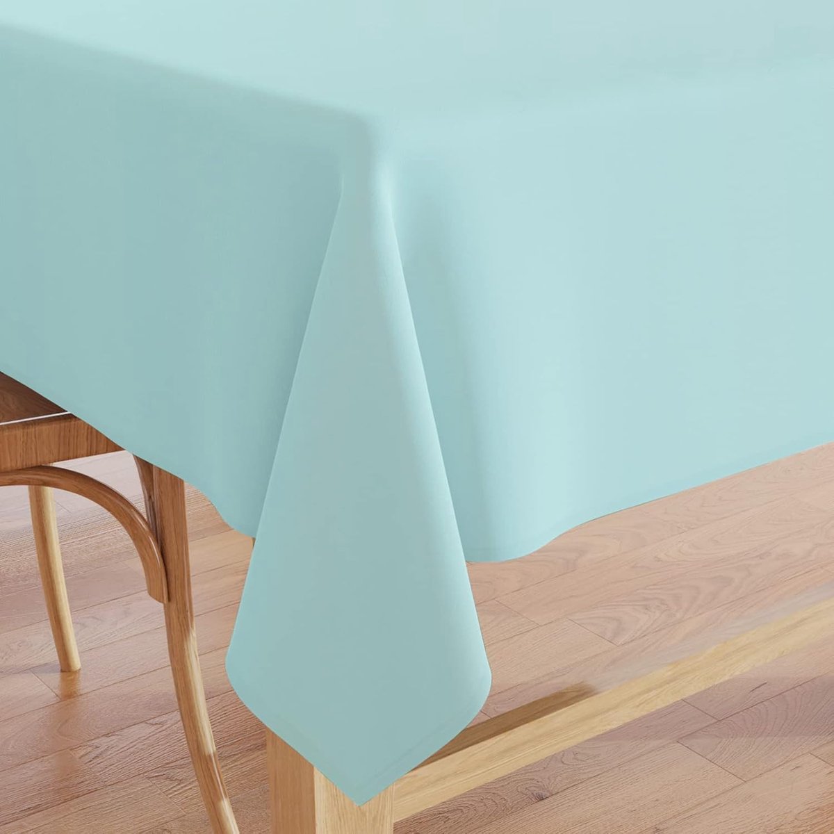 XO Katoenen canvas-tafelkleed, pikzwart effen, rechthoekig formaat 140 x 304 cm, eettafelkleed voor decoratie, machinewasbaar