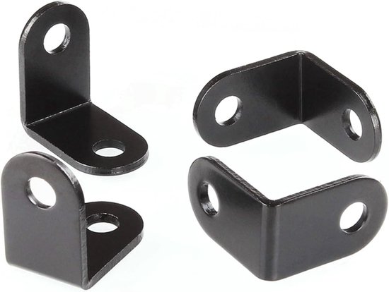 12 stuks hoekijzer hoekbeugel voor hoeken, L-vormige hoekverbinder metalen hoek, meubelbeugels ijzer, voor meubels en doe-het-zelf-projecten, 2,6 x 2,6 x 0,2 cm — afbeelding 2