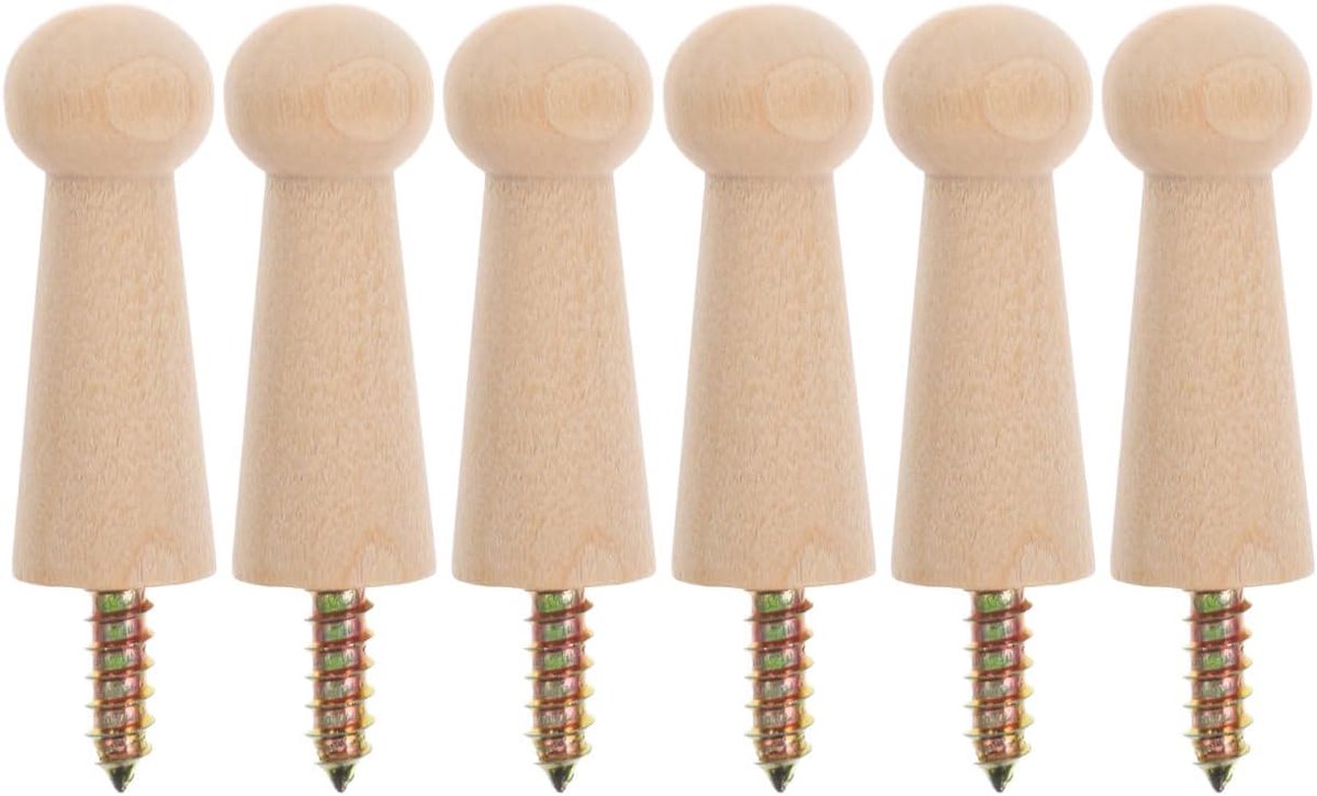 Wandhaken van massief hout, decoratieve hangers voor handdoeken, jurken en meer afzonderlijke garderobehaken voor wandmontage, ideaal voor keuken en badkamer
