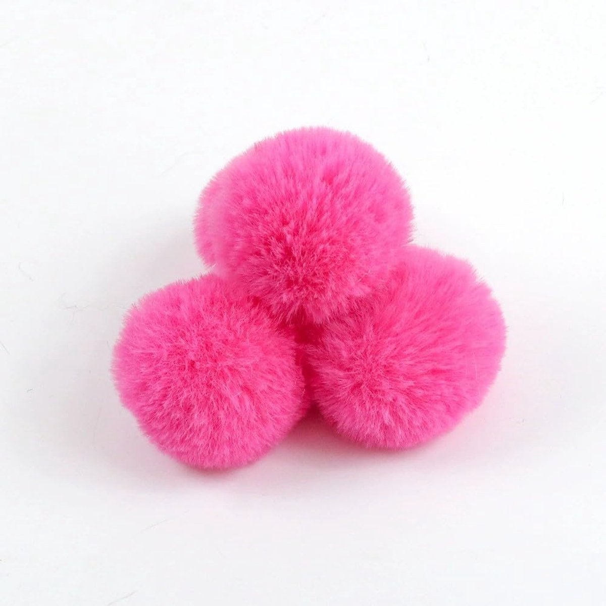 20 stuks bontpompon pompon kunstbont pompon 4 cm kunstbont pompon voor gebreide mutsen en beanies tashanger sleutelhangers hangers knutselen wasbeer haarbal hanger doe-het-zelf roos