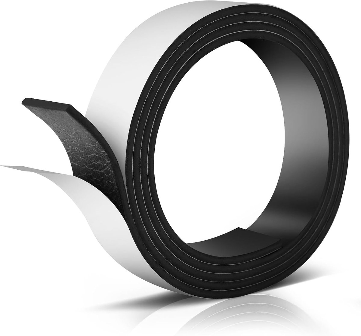 Zelfklevende magneetband, 1 m rol, magneetstrip met sterke zelfklevende achterkant, eenvoudig te knippen en op vlakke oppervlakken te plakken, magneetband voor vliegengaas