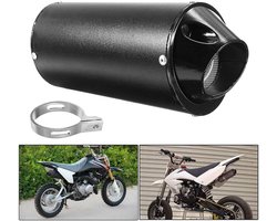 uitlaat geluiddemper, Btstil 28mm universele motorfiets roestvrij staal geluiddemper achter uitlaatpijp met klemring voor 50cc 110cc 125cc ATV Dirt Pit Quad Bike Motocross