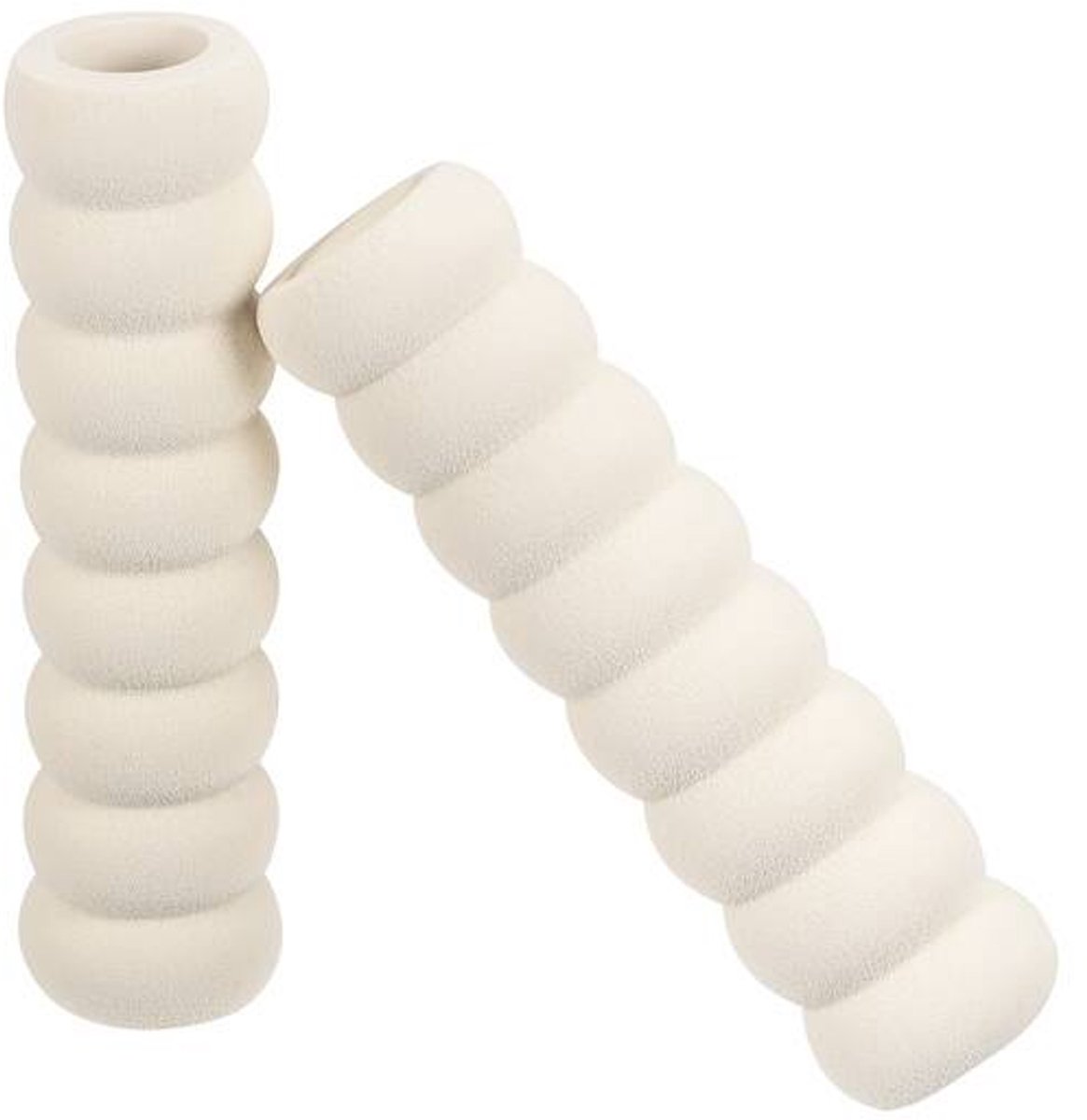 4x Deurstopper - Deurklinkbeschermer - Deurbuffer - Muurbeschermer - Door handle cover - Deurbeschermer - Foam - Beige - Jonyx