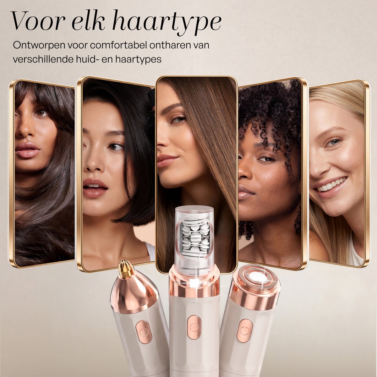 Sansbeauté 3 in 1 Epilator voor Vrouwen PocketPRO met Travel Bag - Epileerapparaat Dames - Epilator - Gezichtsepilator Vrouw - Gezichtsontharing Dames - Epilator Gezicht - Epilator Dames - Gezichtsepilator dames - Oplaadbaar - Rosé Gold thumbnail 3