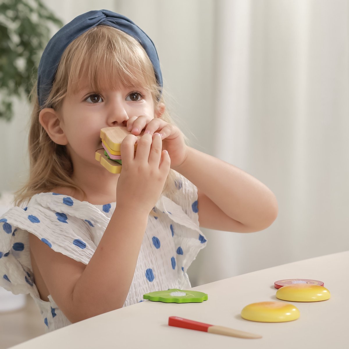 New Classic Toys Viga Toys - Speelgoedeten en -drinken - Sandwich en Hamburget Set — afbeelding 20