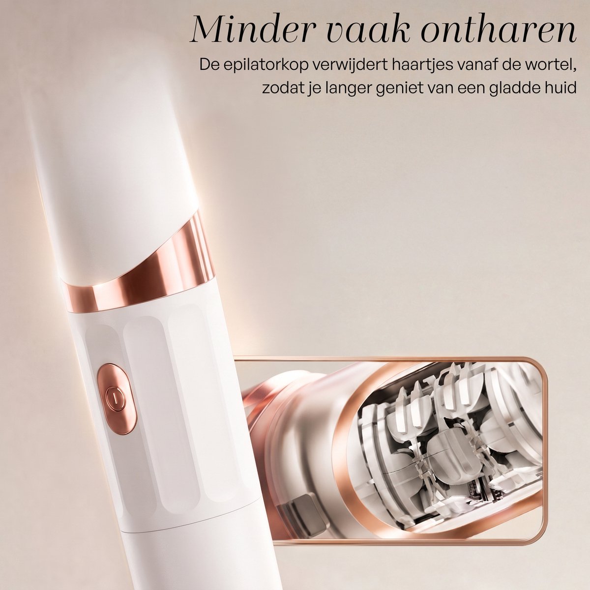 Sansbeauté 3 in 1 Epilator voor Vrouwen PocketPRO met Travel Bag - Wit thumbnail 3
