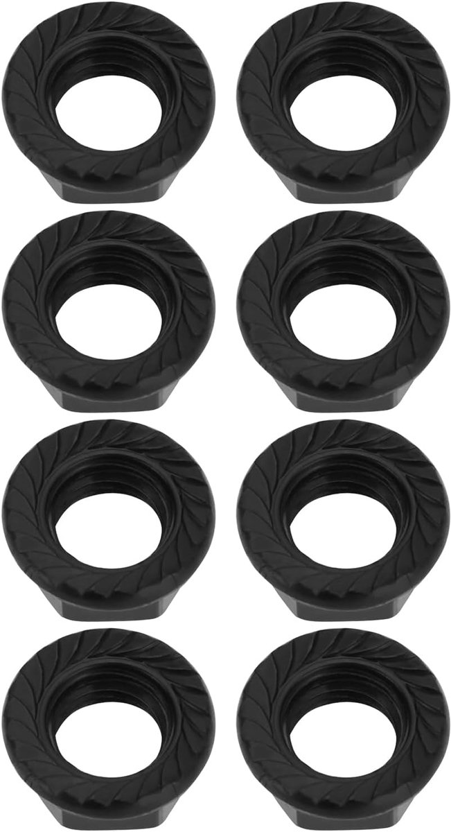 idea 8 stks Crank Arm Trapas Moer Crank As Staal Moer Gat Diameter 10mm Hoogte 12mm Bodem Diameter 14mm voor Bevestiging Ketting Wiel Crank Groep Fiets Zwart