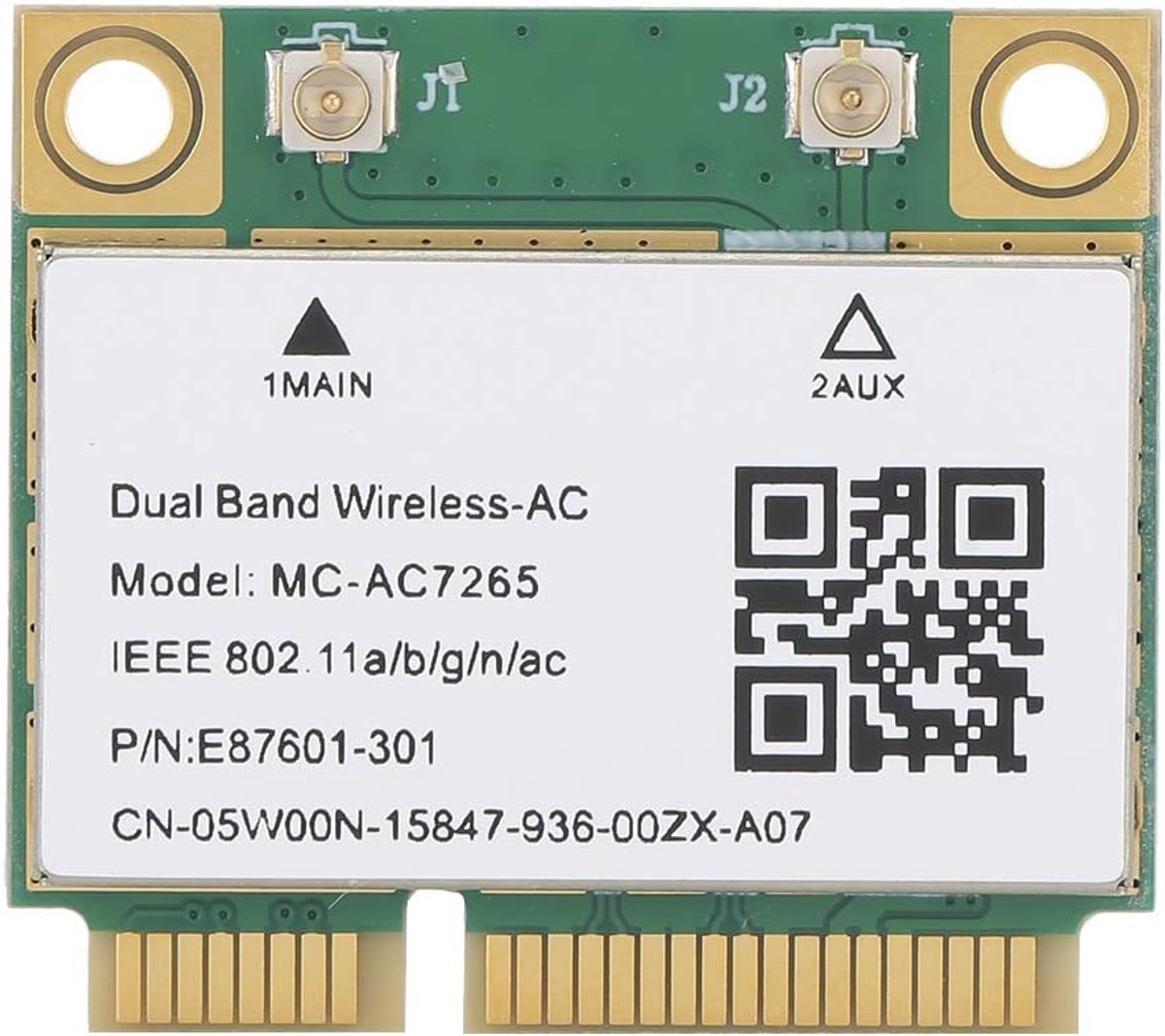 - AC7265 Draadloze Netwerkkaart, Mini PCI‑E Gigabit Dual‑Band voor Bluetooth 4.2 Draadloze Wifi Voor Win7/win 8/win 10