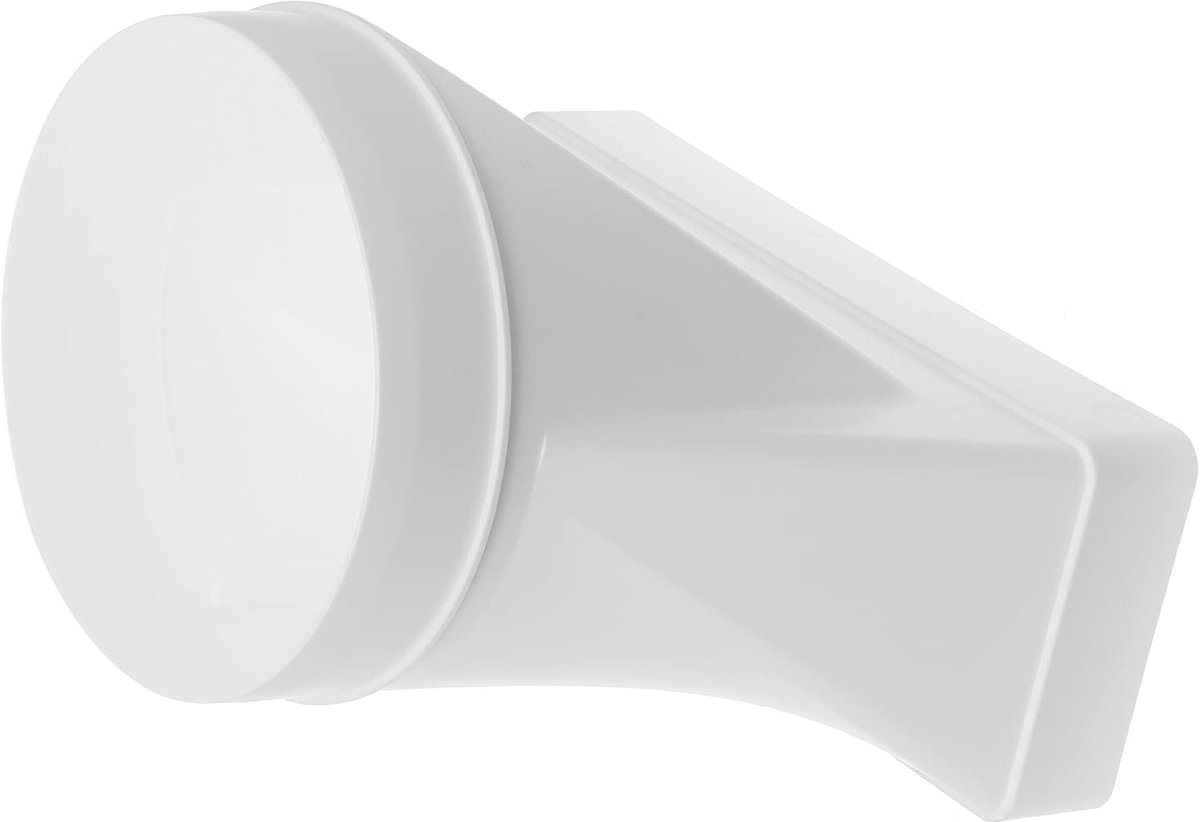 220 x 90 mm/22 x 9 cm rechthoekige buisconnector voor ronde buizen, 150 mm/15 cm, aansluiting, ventilatiesysteem, verwarming, koeling, ventilatie-element voor beperkte ruimte