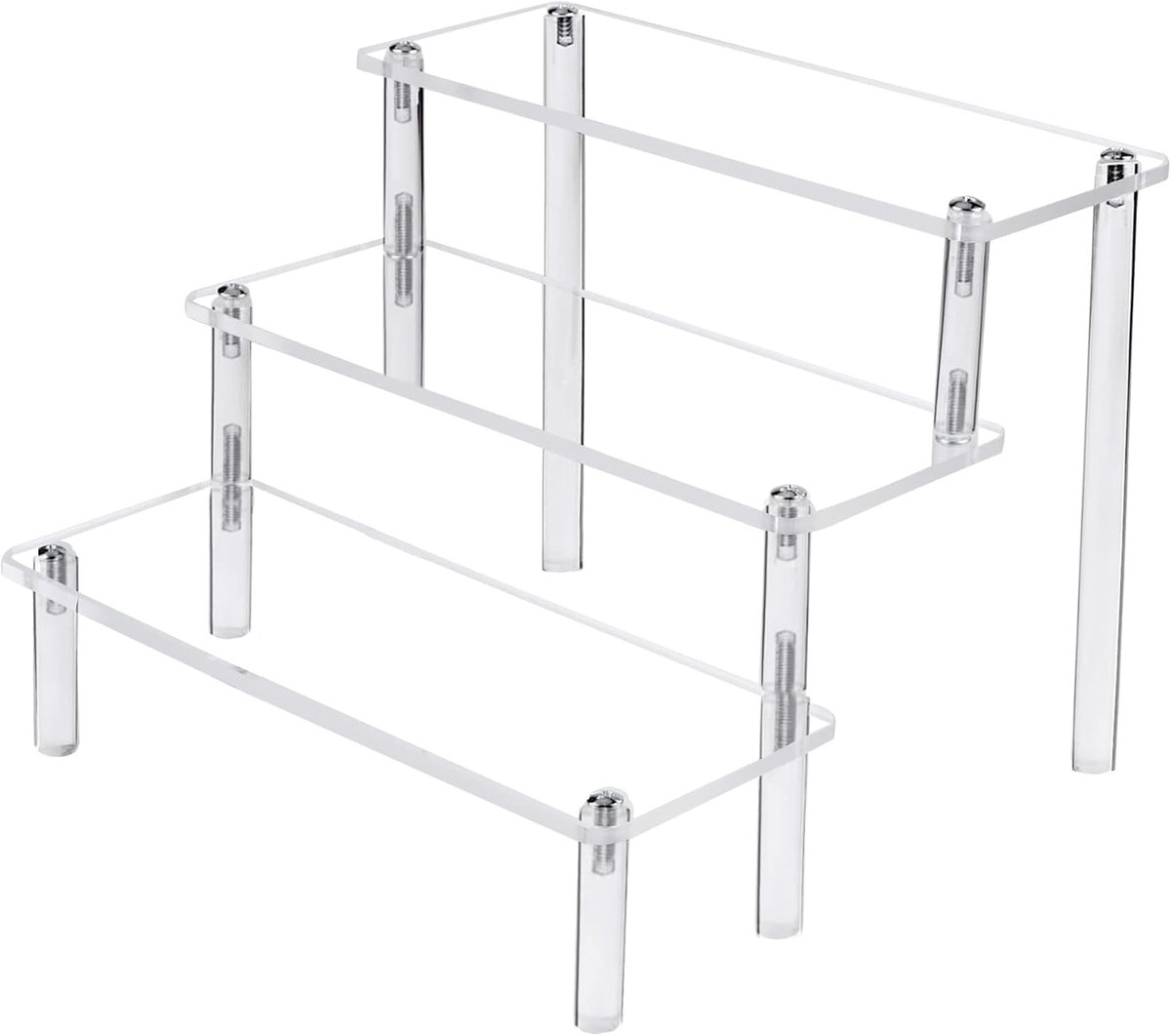 3-traps acryl riser display standaard organizer opslag cupcake dessert standaard houder doorzichtig display plank (30 cm)