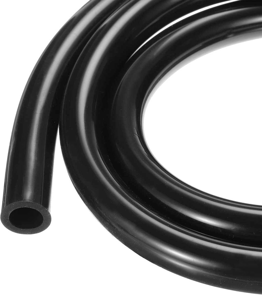 2 m (6,5 voet) Siliconen slang 12,7 mm ID 19 mm OD Zwart Industriële kunststof buizen Pure siliconen slangen voor pomp Sifonering Drainage Irrigatie Brouwerij, 1/2" x 3/4"