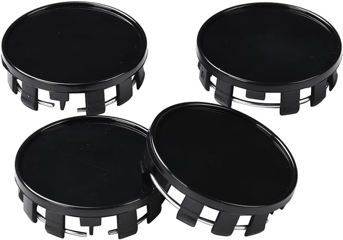 4 stuks naafdoppen, zwart, OD: 54 mm, ID: 51 mm, naafdoppen, autonaafafdekking, decoratie
