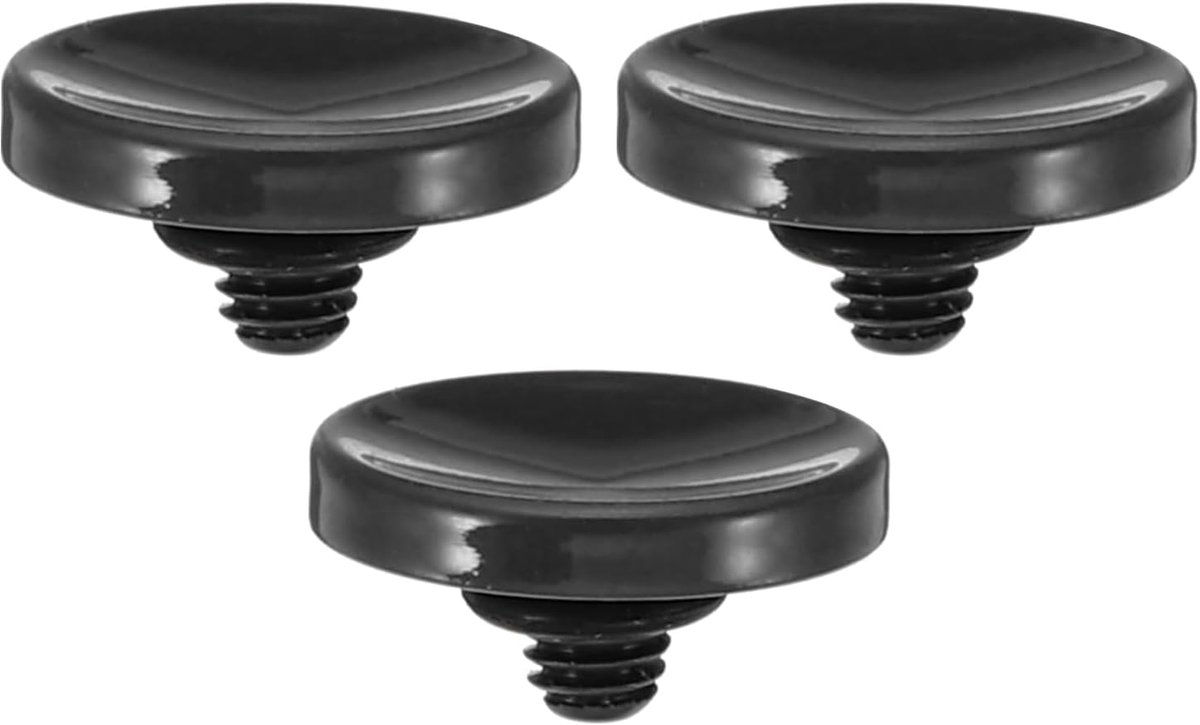 Camera Sluiterknop, 3-pack Zachte Sluiterknop Zuivere Koperen Camera Knop Concaaf Geschikt voor Nikon voor Fujifilm voor Leica DSLR/SLR Camera, Zwart