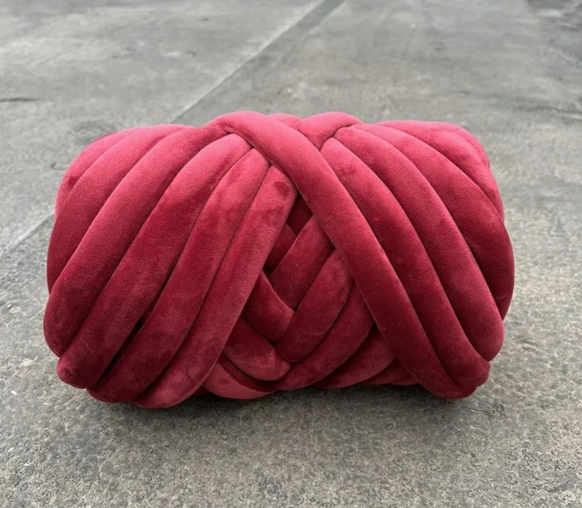 1000G Super Fluwelen Chunky Garen Dikke Volumineuze Reuze Draad Witte Tas Voor Handen Breien Diy Arm Zachte Grote Deken Tapijt Bollen (Wijnrood, 1KG)